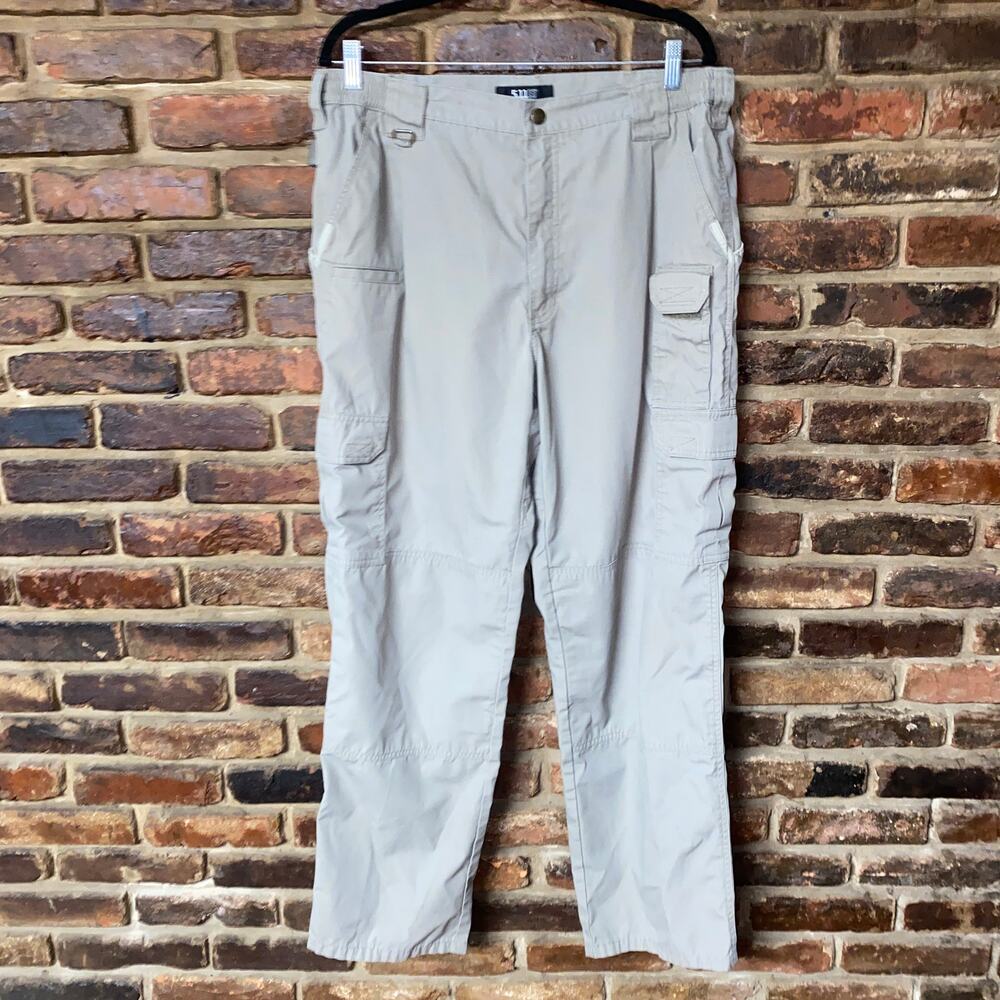 5.11 Tactical Beige Regular Fit Taclite Pro Ripstop Cargo Pants Men's Size 38x32